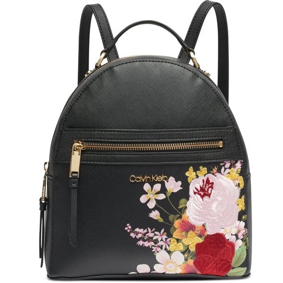 calvin klein mercy floral leather backpack Calvin Klein | Bags | Calvin Klein Womens Black Mercy Floral Leatherbackpack